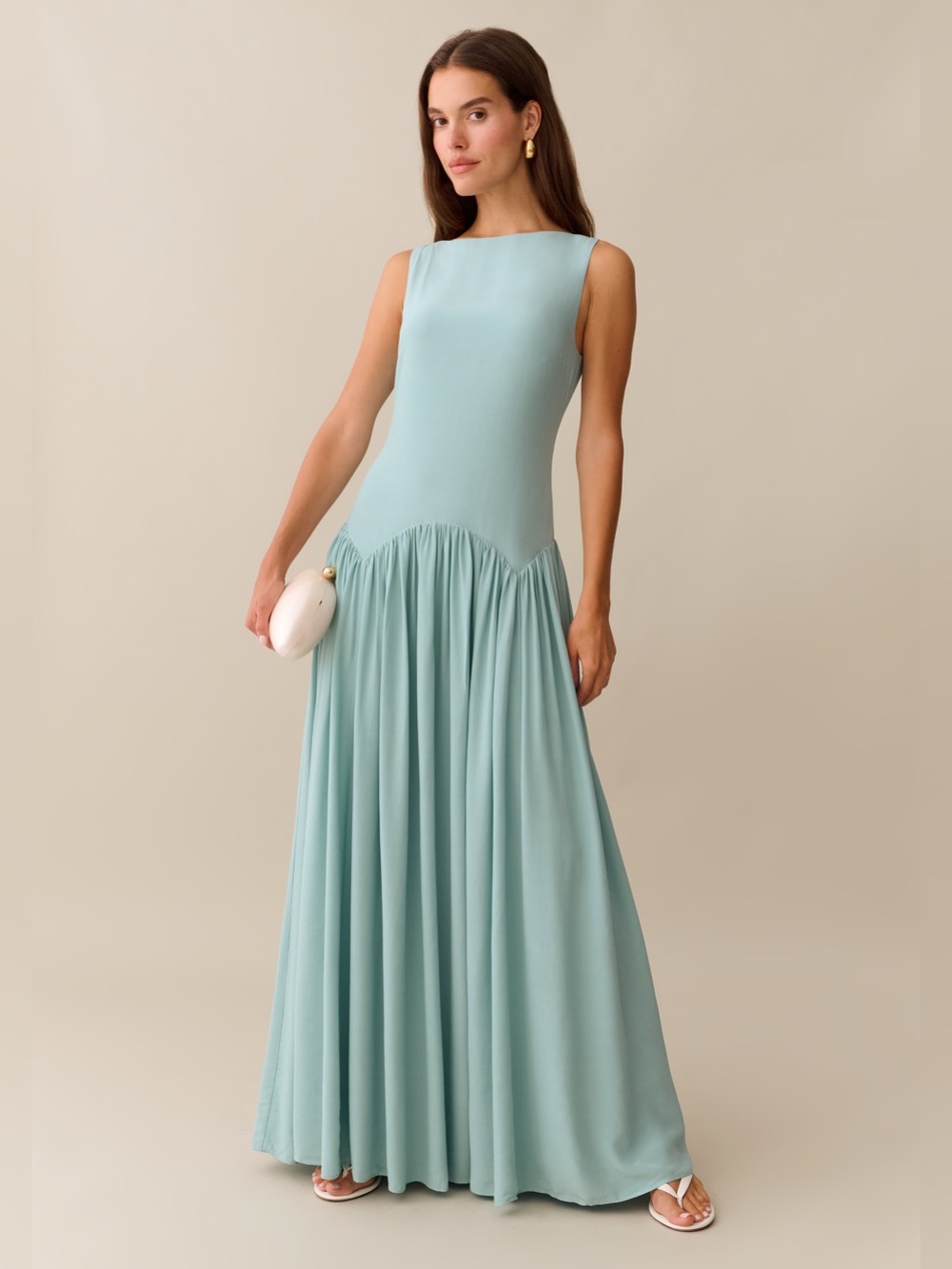 Few Moda Kourt Odessa Sleeveless Mint Green Maxi Dress